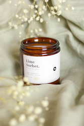 Direct selling - cosmetic, perfume and toiletry: Soy Candle | Lime Sorbet | Lime + Grapefruit & Sugar Cane