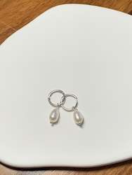 Earrings: Mini Pearl Hoops