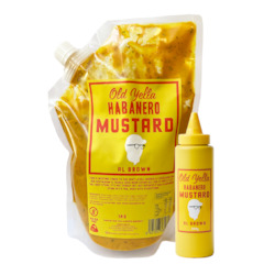 Restaurant: Old Yella Habanero Mustard Bottle & Pouch Combo