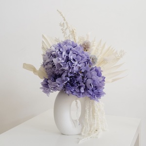 Purple Hydrangea in White – A Little Bit Floral