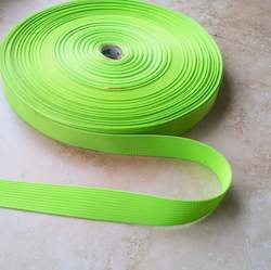 Leather good: Webbing- Lime Green Nylon - 1" (2.5cm) - per meter