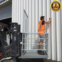 Warehousing: Forklift safety cage