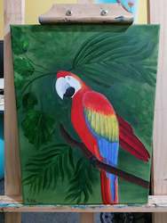 Macaw in oil