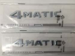 Motor vehicle part dealing - new: Original Chrome Mercedes Benz letters Badge Emblem sticker AMG 4MATIC