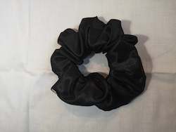 Clothing: Black Satin Scrunchie