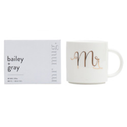 Bailey + Gray MR Mug with gold foil