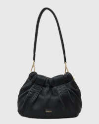 Clothing: saben alexis shoulder bag black licorice pleat