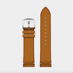 Watch: 20mm Brown Italian Leather Strap