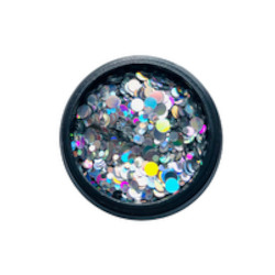 Toiletry wholesaling: Mixed Size Holographic Silver Circles