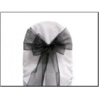 Event, recreational or promotional, management: Chair Sash - Black Organza