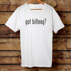 Internet web site design service: Funny 'Got Biltong?' Tshirt