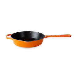 Pans: Cast Iron Skillet Pan in Orange