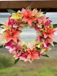 Pacifika Silk Wreaths: Medium Pacifika wall hanging silk wreaths