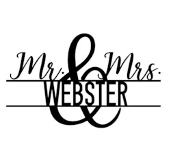 Manufacturing: Mr & Mrs Wedding Text - Personalised Monogram