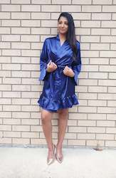 Internet only: Ruffled Robes - Navy Blue