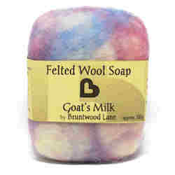 Wool textile: Goat's Milk Felted Wool Soap