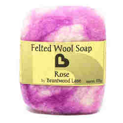 Rose Felted Wool Soap
