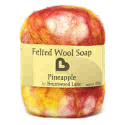 Pineapple Felted Wool Soap