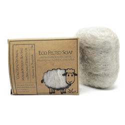 Wool textile: Eco Felted Soap - Colloidal Oatmeal & Marlborough Sea Salt with Bergamot Essential Oil