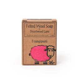 Wool textile: Frangipani Felted Wool Soap