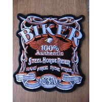 Clothing accessories: Live Free Ride Free Embroidered Biker Back Patch
