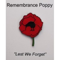 Clothing accessories: Remembrance Poppy - Kiwi
