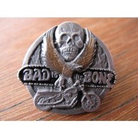 Clothing accessories: Bad TO The Bone Metal Badge