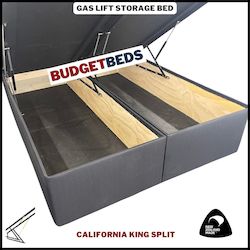 Bed: Gas Lift NZ Made Storage Bed - Cal King