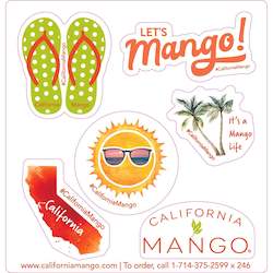 Mango Merch: California Mango Stickers (2 sheets)
