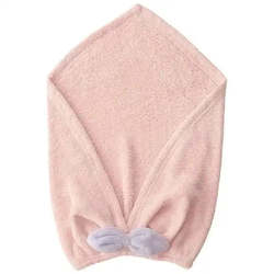 Hair: carari hair drying towel pink