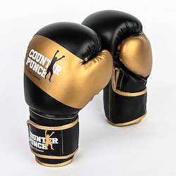 Gloves: Boxing Gloves â Black with Gold Stripe