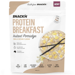 Cafe: Snackn' Protein Instant Porridge Vanilla Custard Flavour - 450g