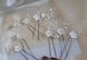 Marguerite - white polymer clay flowers with freshwater pearls and faceted beads HAIR PIN SETS