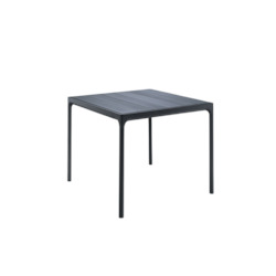 Furniture: FOUR Indoor/Outdoor Table 90x90 Black Aluminium Top & Frame