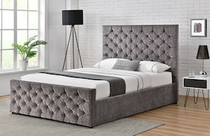 Queen Bed 152 x 203cm Silver 3207G