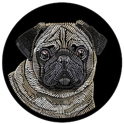 Creative art: Doggieology Art - Pug