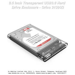 2.5 inch Transparent USB3.0 Hard Drive Enclosure - Orico 2139U3 SATA