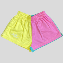 Children's Limited Edition Short - Pastel Yellow, Pink and Spearmint