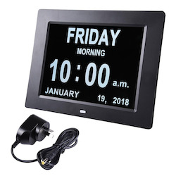 Hearing aid dispensing: 10" Digital Calendar Day Clock - for Dementia and Alzheimerâs Patients (Black)