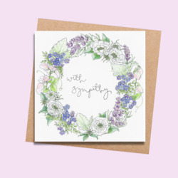 Stationery wholesaling: RR38 Sympathy Wreath (6 pack)
