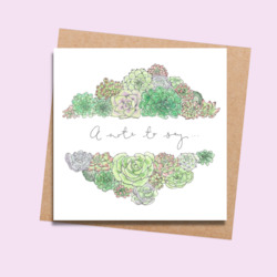 Stationery wholesaling: RR32 Little Note Succulents (6 pack)