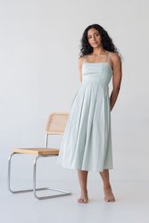 Picnic Fit and Flare Dress in Ice Blue