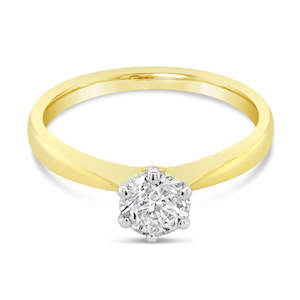 Round Brilliant Diamond Solitaire Ring Yellow Gold