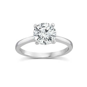 18ct White Gold 1.50ct F/VS2 Round Lab Grown Diamond Solitaire Ring