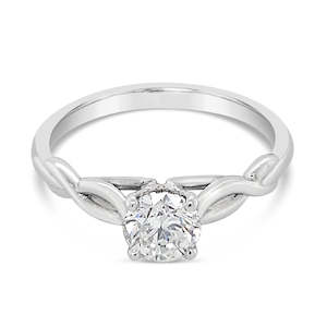 18ct White Gold Solitaire Diamond Susette Ring