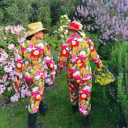 Flouncy Womens Overalls New Florals: Floral Fiesta Overalls