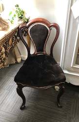 Bedroom Furniture: Chair in brown velvet----SOLD