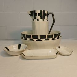 Art Deco Wash Bowl and Jug Set