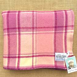 Linen - household: Magenta & Pink Plaid THROW New Zealand Wool Blanket