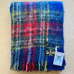 Scott Country Tartan Plaid THROW Scottish MOHAlR Blanket